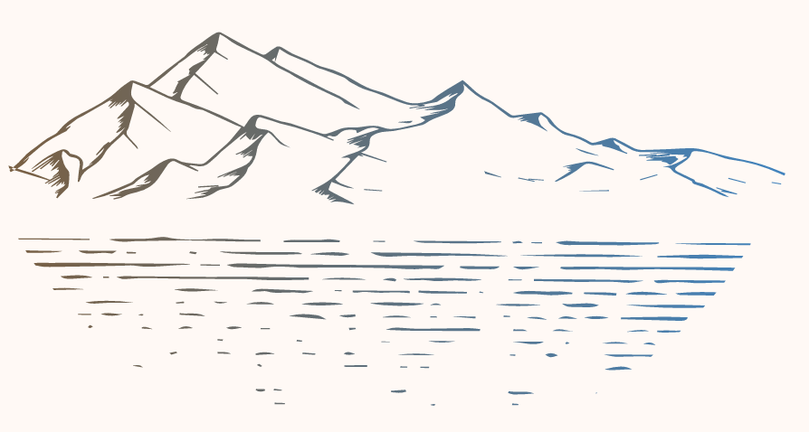 Ilustración de línea de montañas